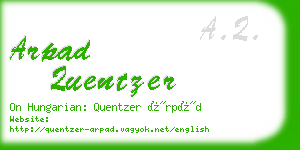 arpad quentzer business card